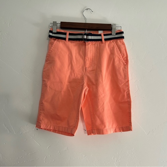 NWT Childrens Place Coral Bermuda Shorts Belted Spring Easter Size 10 - Picture 1 of 10